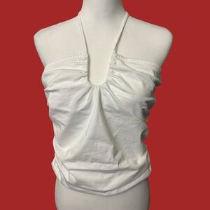 New. Bar III White Halter Top